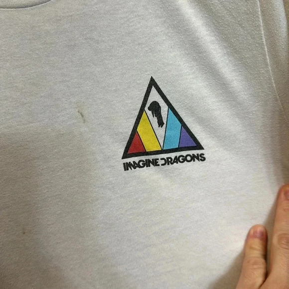 💥2018 imagine dragons white shirt size small evolve tour short sleeve unisex - Picture 4 of 8